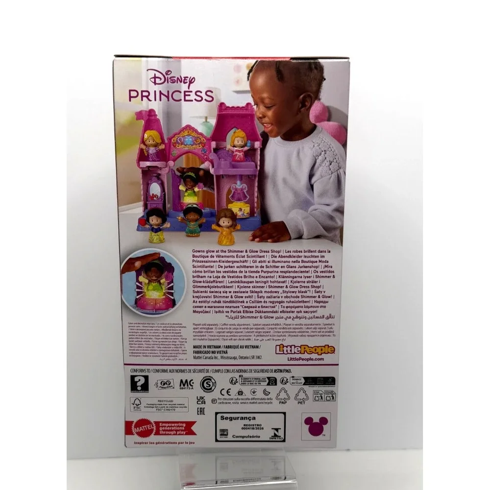 2026 NEW Release Fisher Price Disney Princess Shimmer Gowns Little People